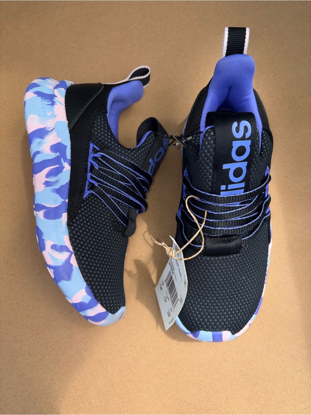 Adidas Kids' Black & Purple Shoes